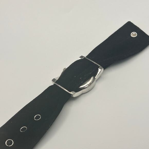 MINICCI Silver Mother Pearl Dial Black Strap Women’s Watch 38mm Working - Picture 4 of 8